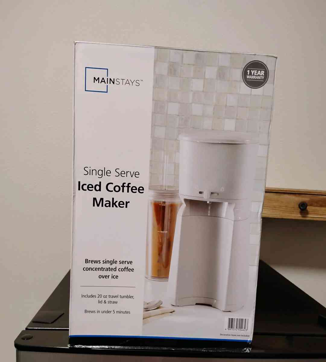 mainstays single serve iced coffee maker