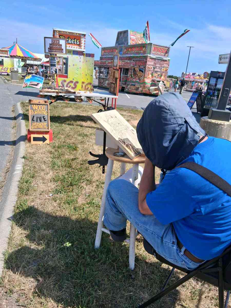 Santa Claus pyrography