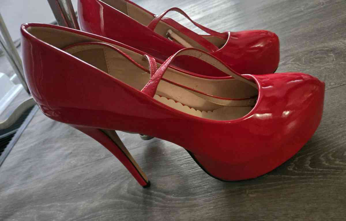 Jessica Rabbit Heels  Size 105 heels and wrap around straps