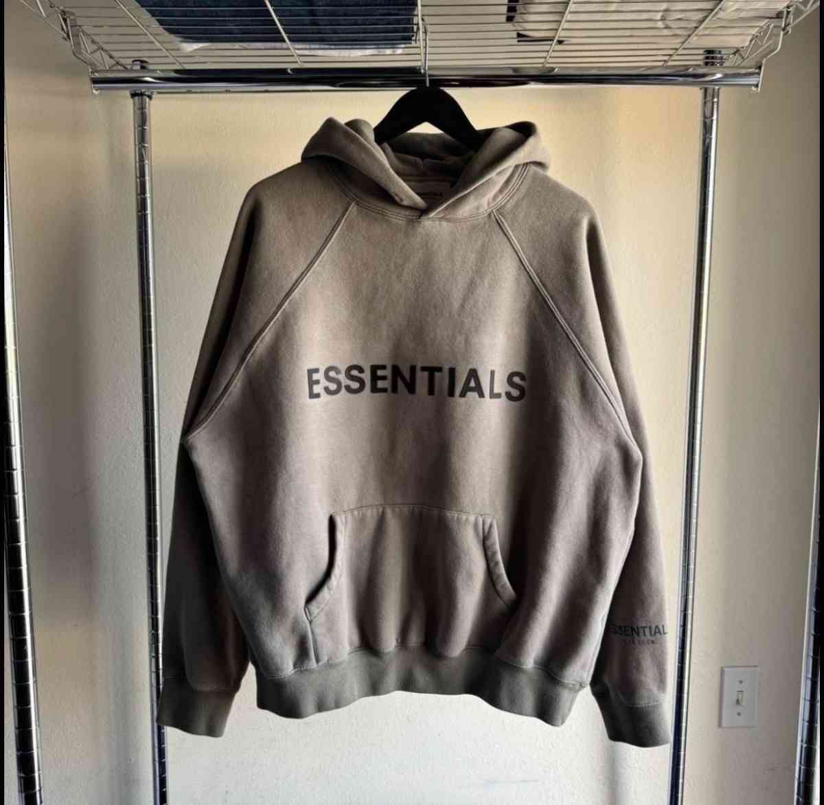 Fog Grey Essentials Hoodie