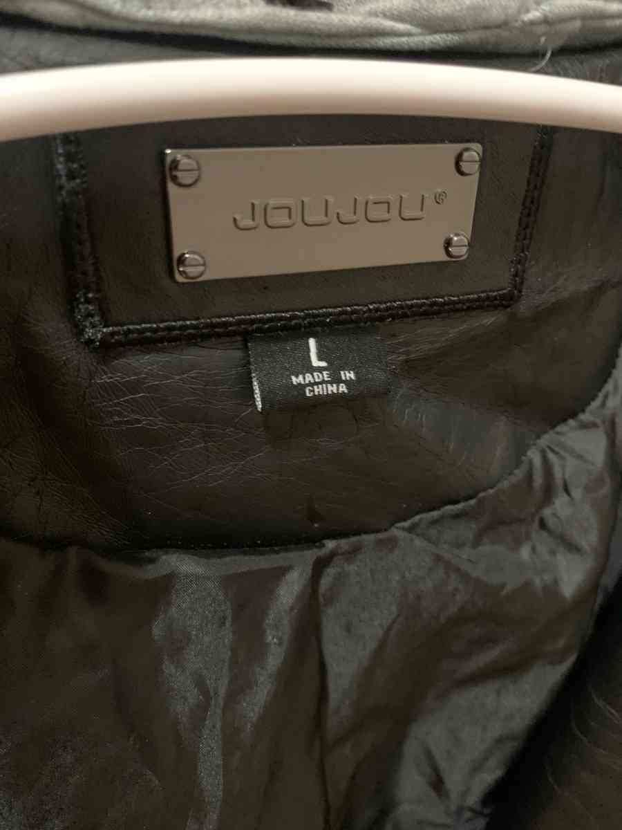 Womens joujou Black Leather Jacket