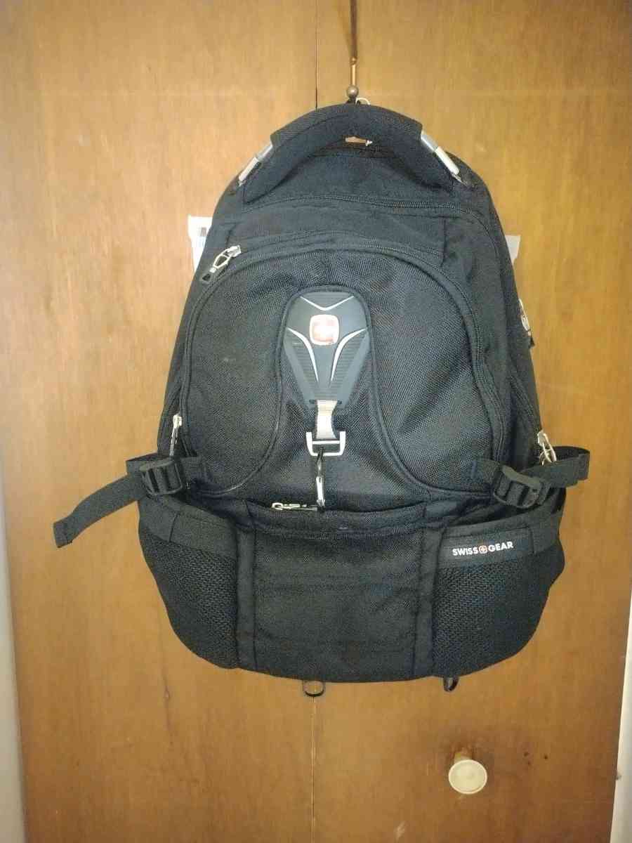 Swiss Gear Black Backpack School Travel Heavy Duty Padded La
