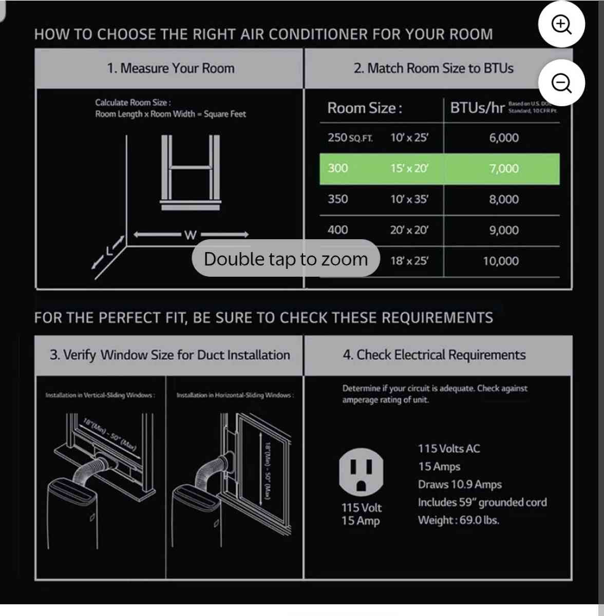 BTUs portable ac unit for sale