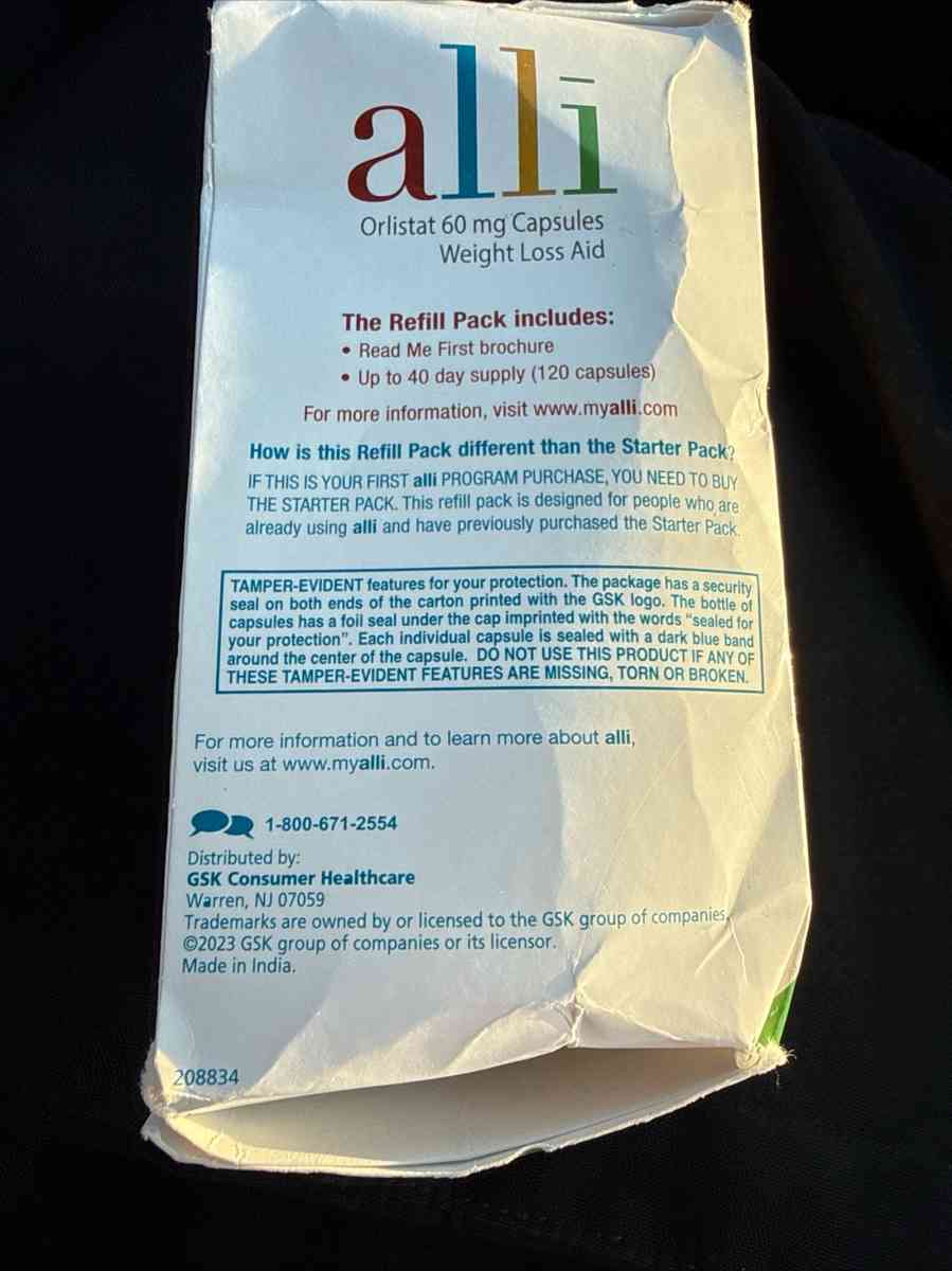 Alli Weight loss capsules pills