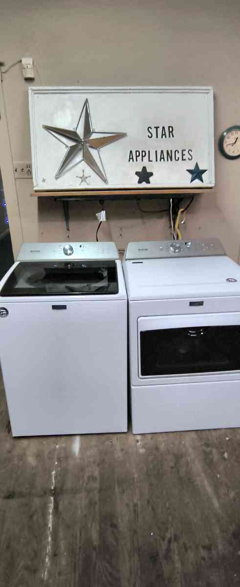 MAYTAG WHITE ELITE TOPLOAD WASHER  ELECTRIC DRYER SET