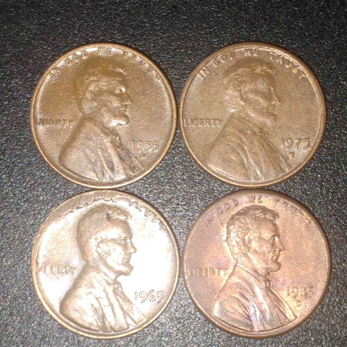 4 PENNY CENT 1955 65 75 1985