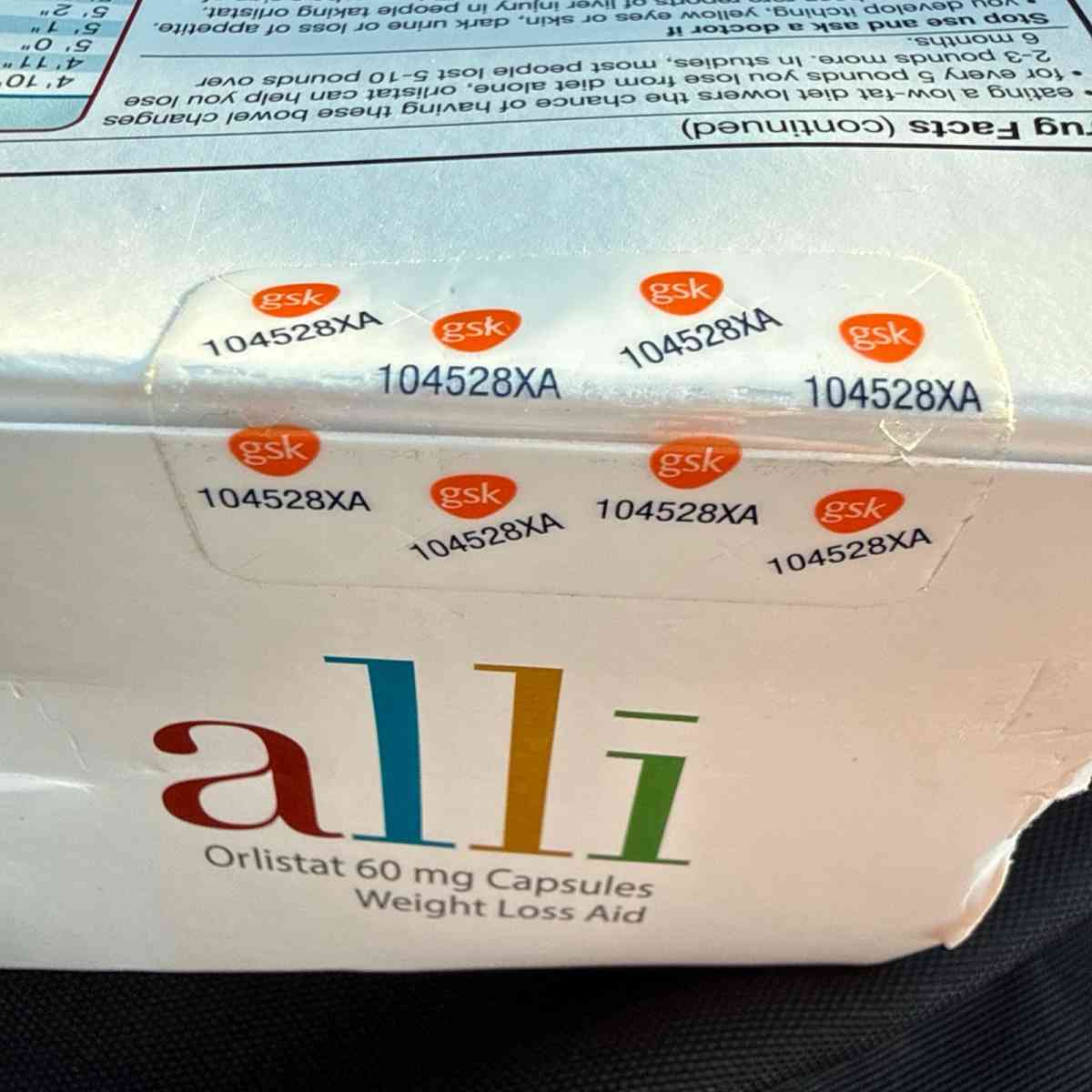 Alli Weight loss capsules pills