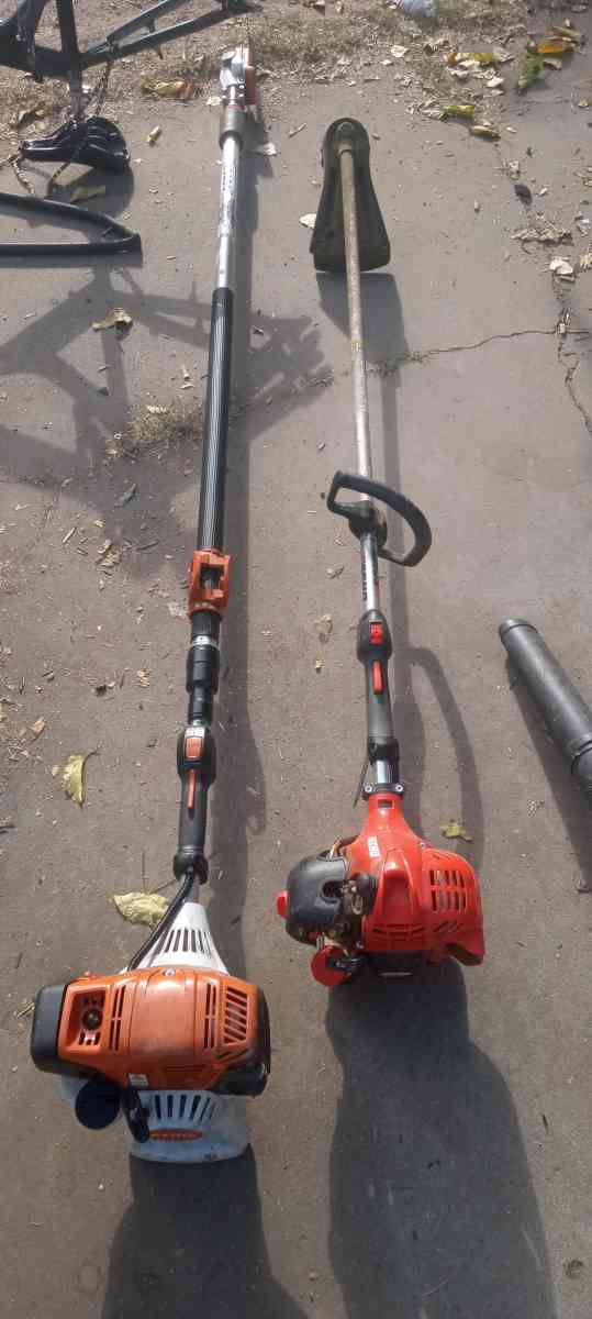 echo weed eater and stihl polesaw