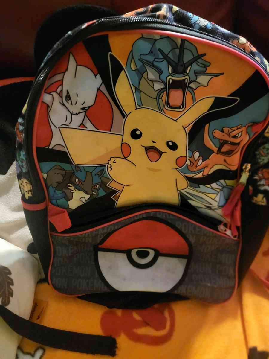 Pikachu backpack and sonic backpack