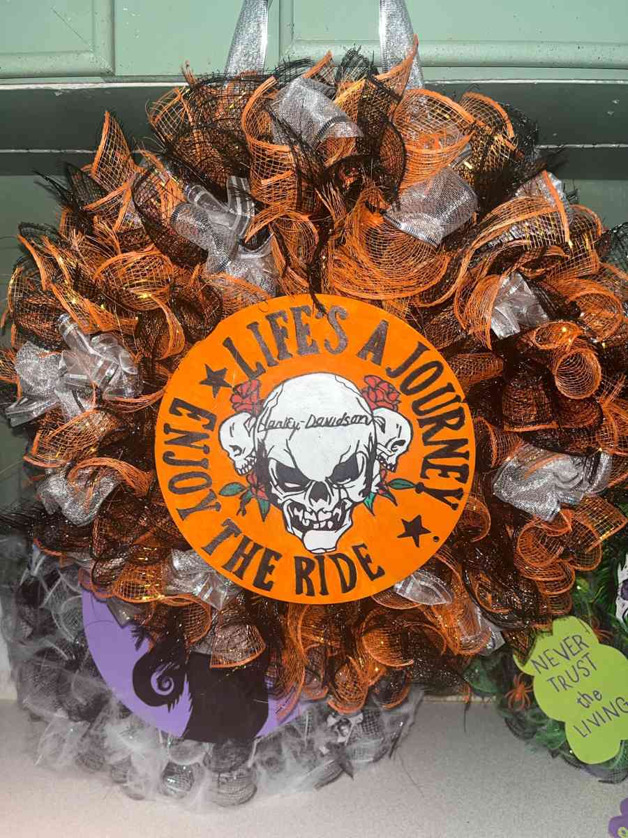 handmade biker wreath