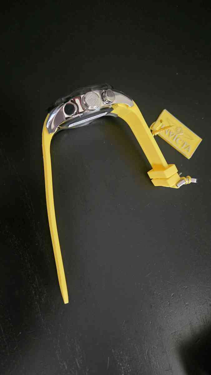 Invicta Speedway Mens Watch w Mother of Pearl Dial  50mm Yel