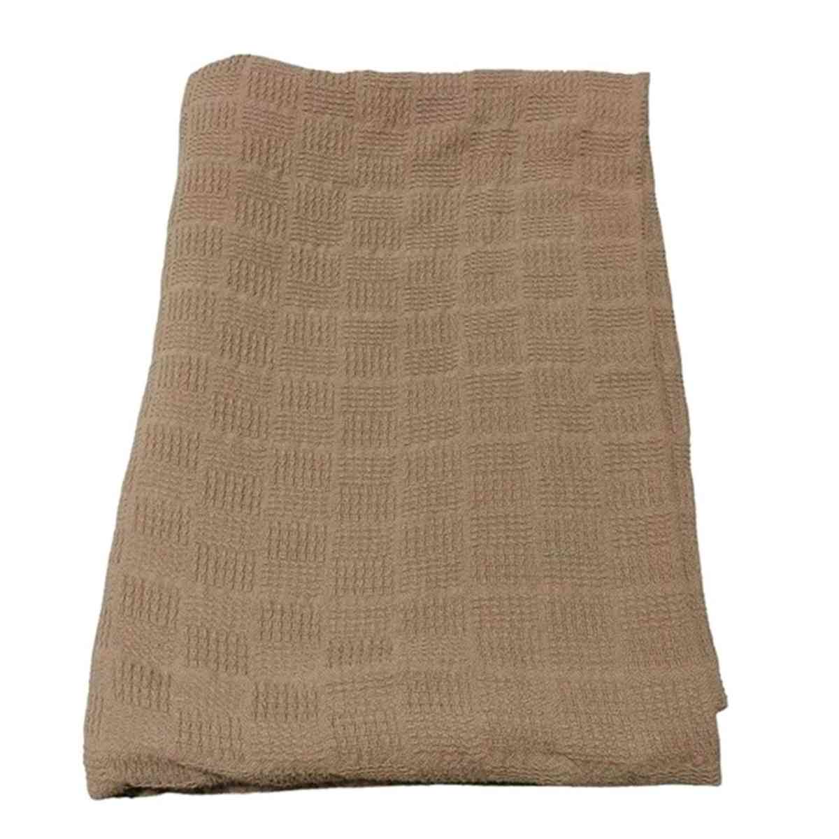 Cotton Knitted Blanket Size Queen Throw Comfortable checkere