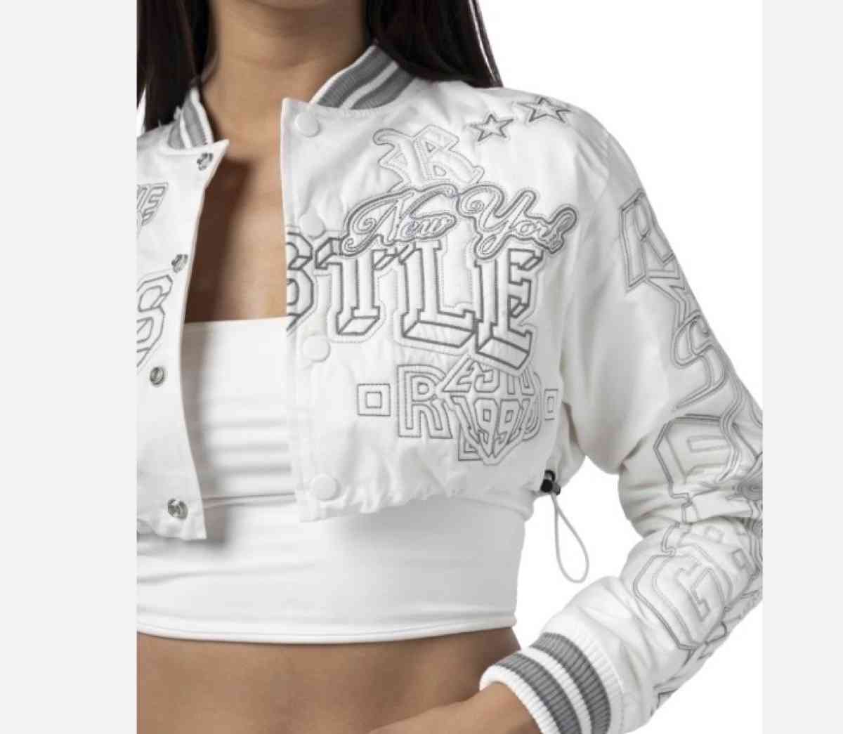 red hustle crop jacket