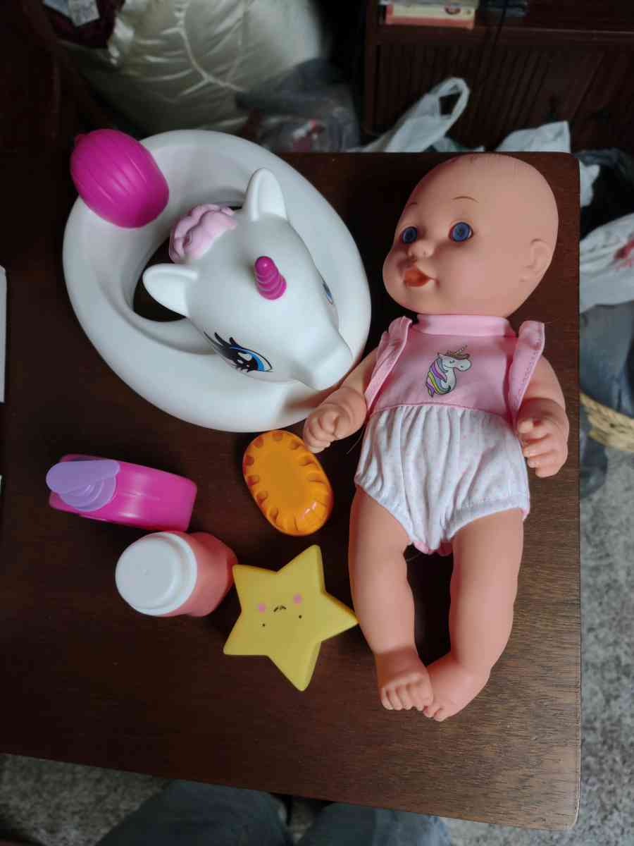 Bath Time Baby Doll and Accessories