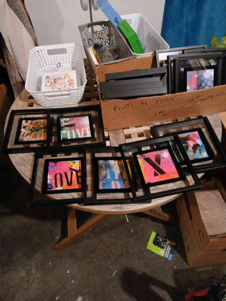 15 6x6 framed original art work by Fern