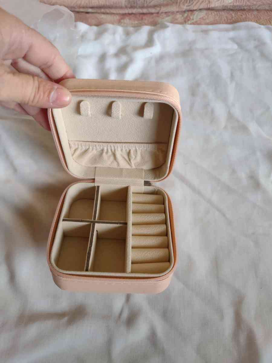Pink traveling jewelry box