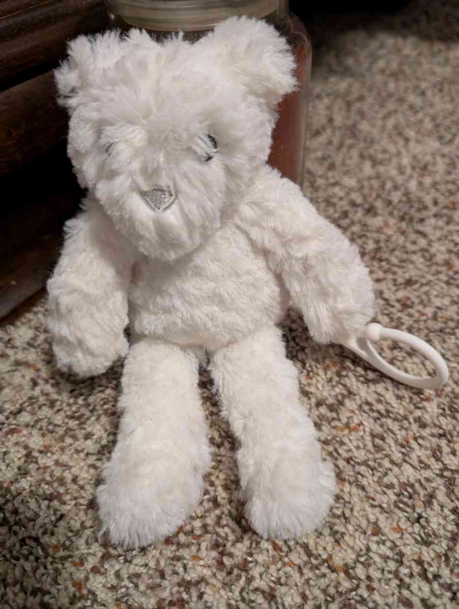 Plush bear pacifier holder