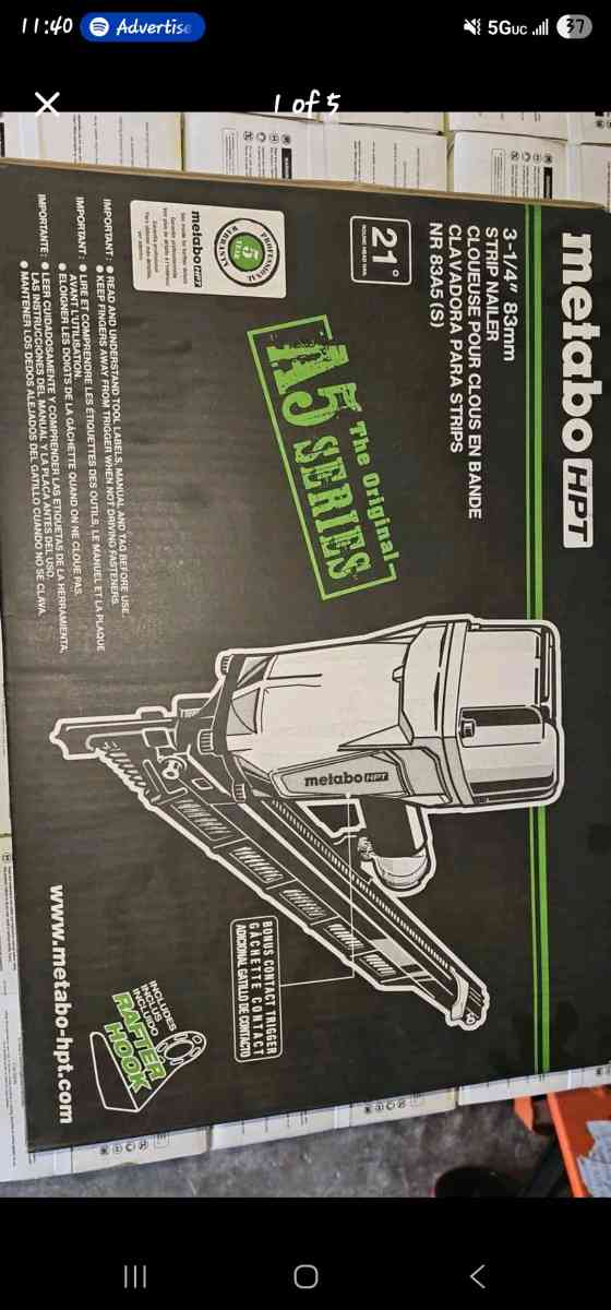 Metabo HPT Frame Nailer 3inch  NEW