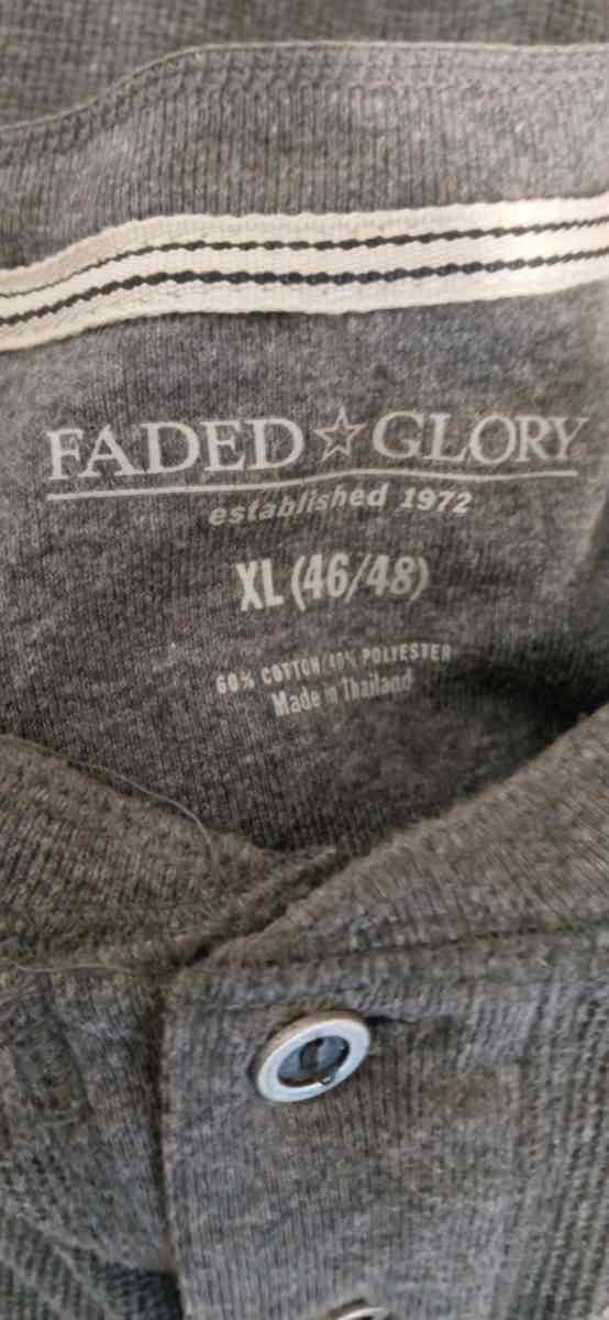 Mens Long Sleeve Waffle Dress Shirt XL