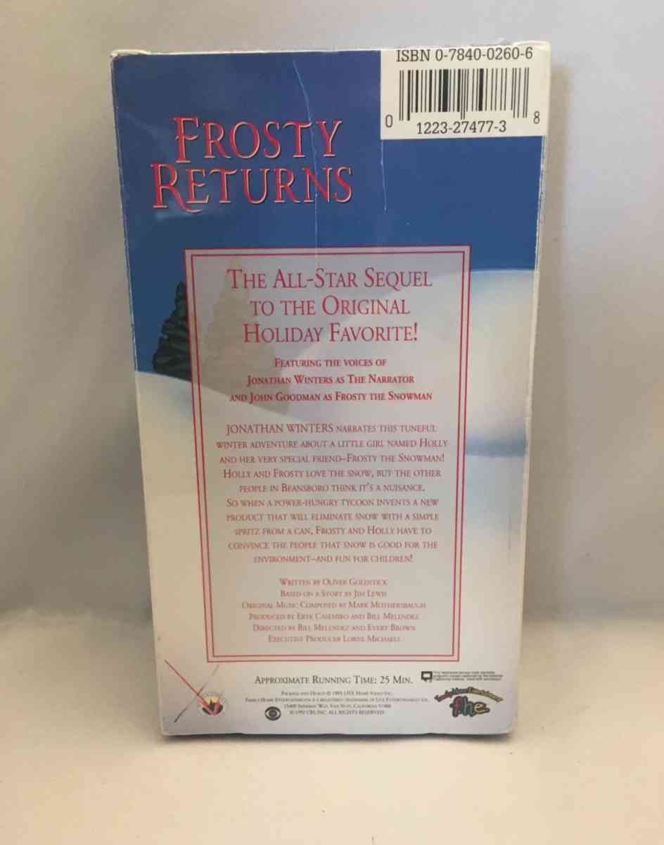 Frosty Returns VHS 1993 SEALED See description below for det