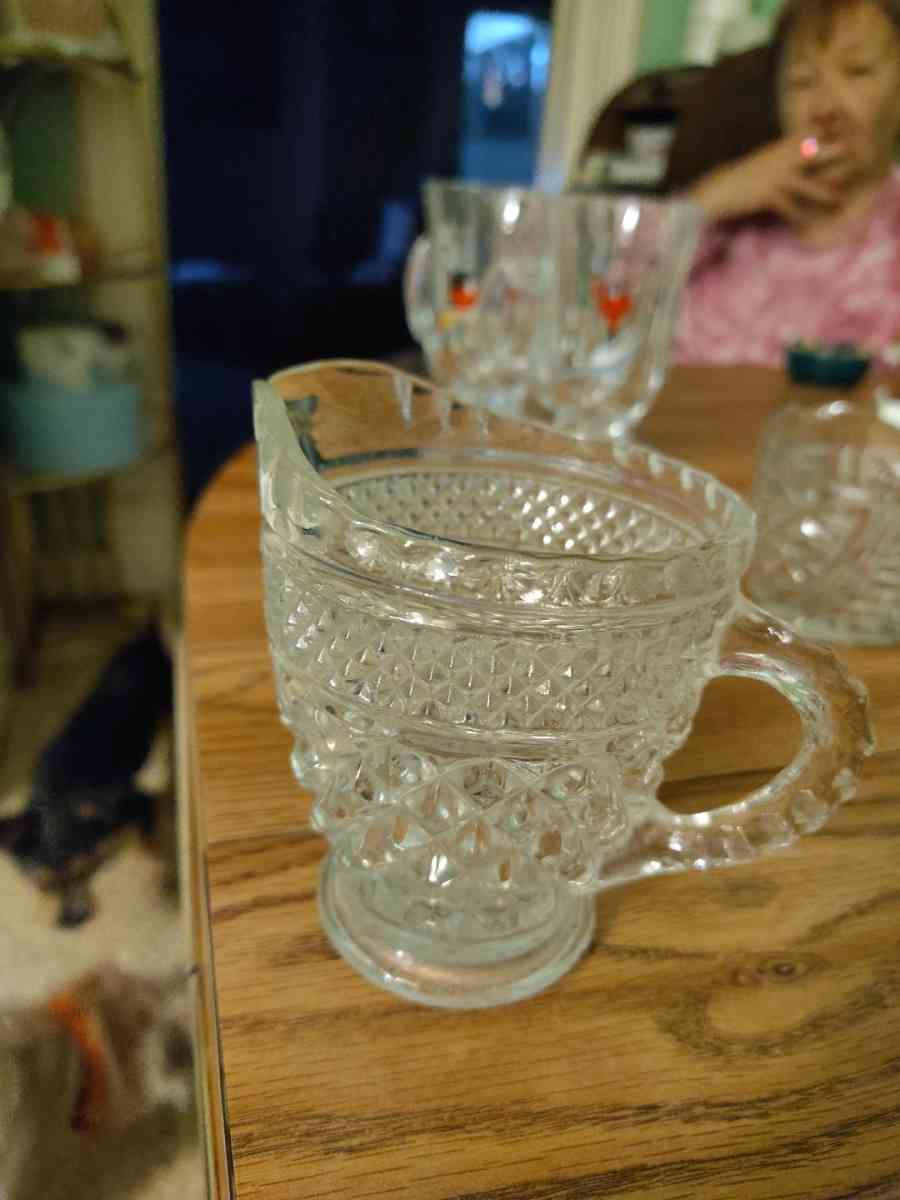 This is a Libbey Hobstar clear glass tumbler