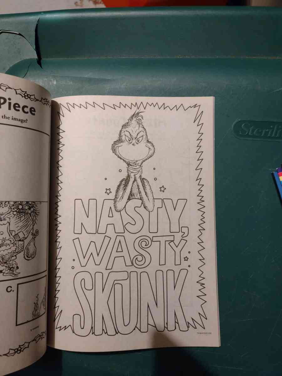 Grinch activity and coloring book