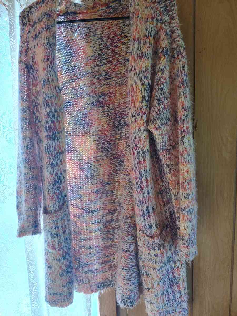Colorful cardigan very fuzzy Shein Medium
