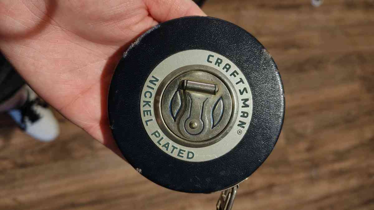 Sears Roebuck and Co silver plated 50ft craftsman tape measu