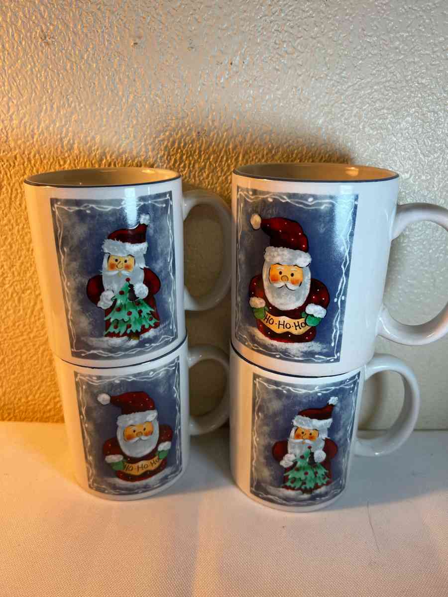 Christmas mugs set of 4