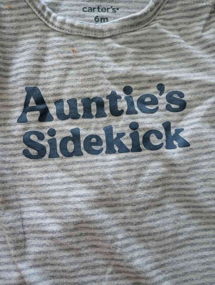 Aunties sidekick baby onesie