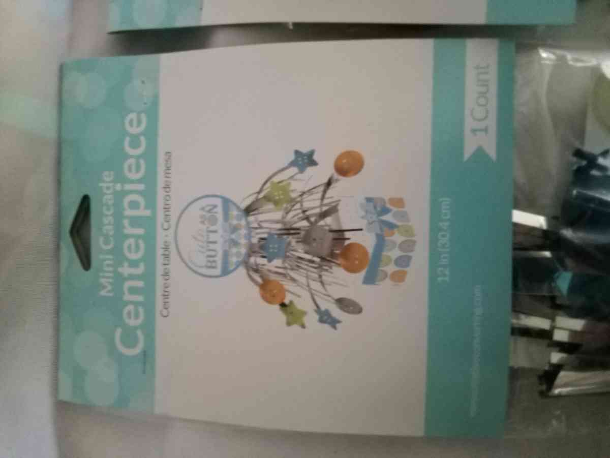 5x boy birthday table top center peaces