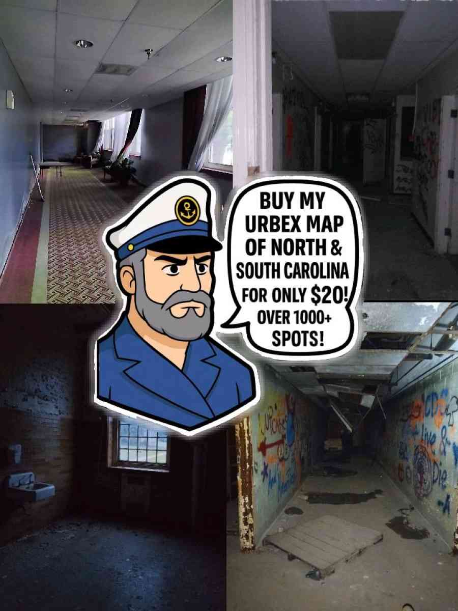 Urbex map for the Carolinas
