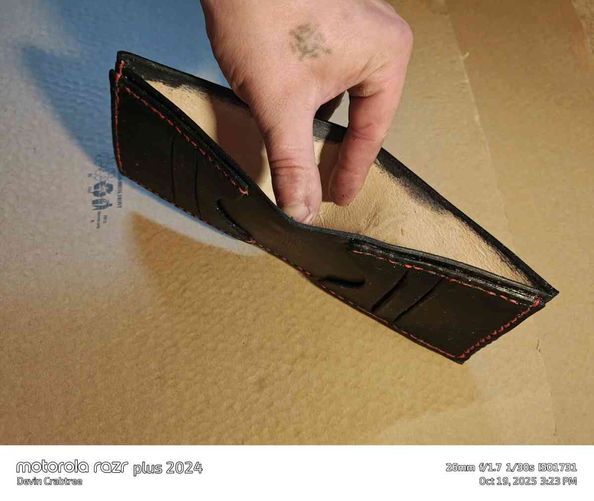 handcrafted leather wallet