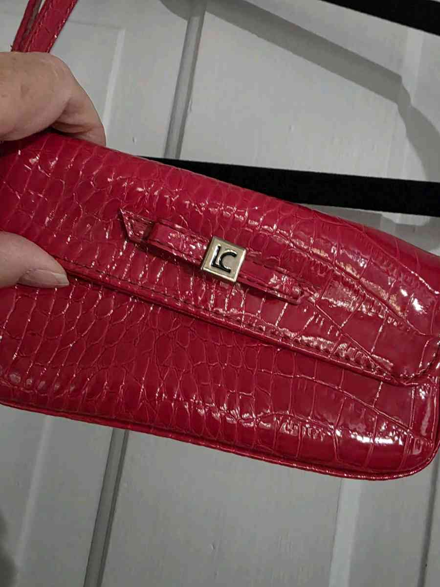 Liz Claiborne clutch wristlet wallet crocodile texture
