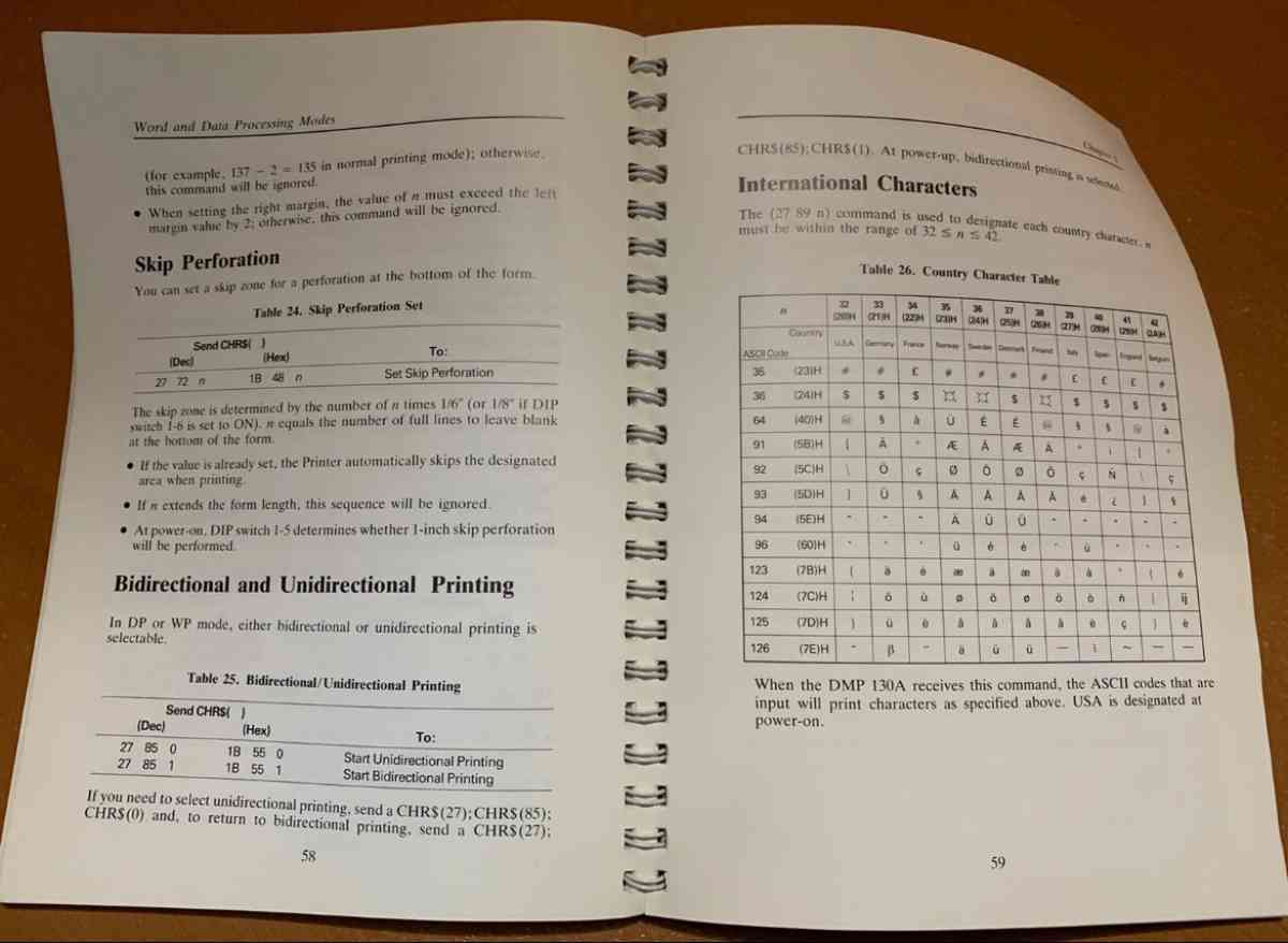 Tandy DotMatrix Printer DMP130 Manual Used see details below
