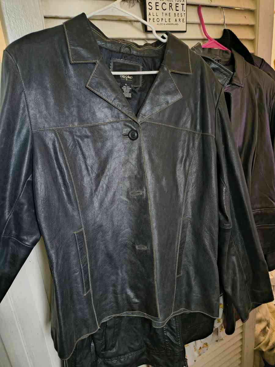 two different leather coats brand new