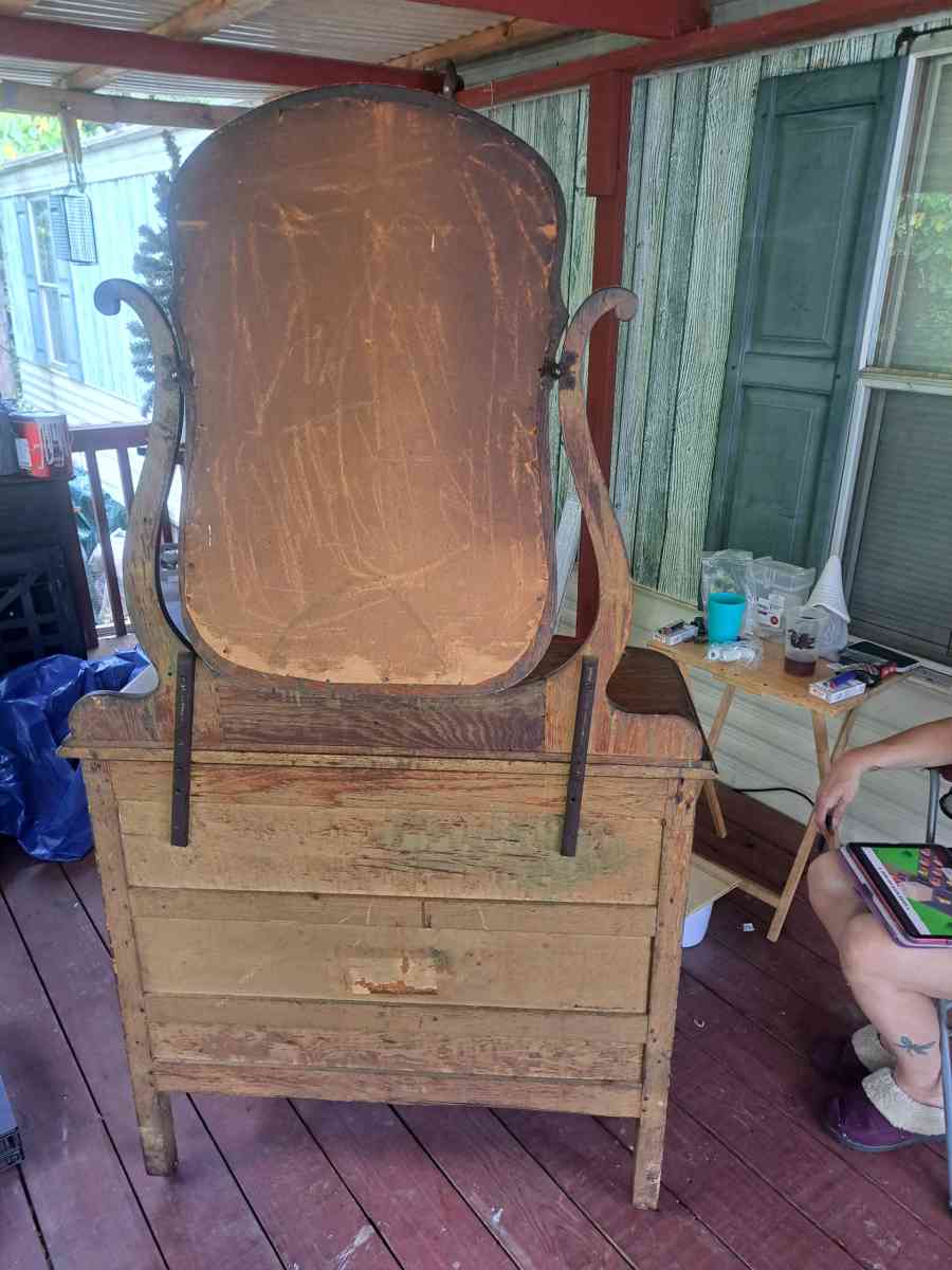 2 antique dressers dated bk to 1910 solid oak