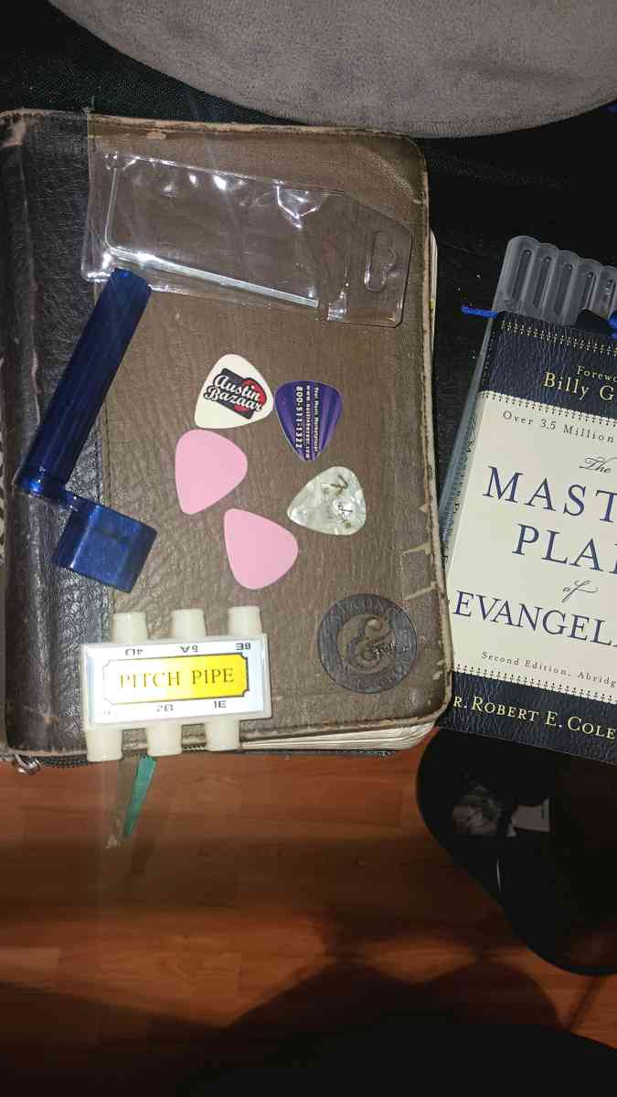 Pink Guitar with Case and Tools