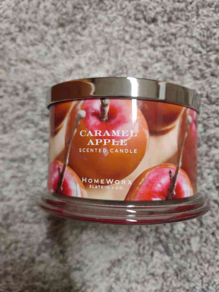 Caramel apple scented candle
