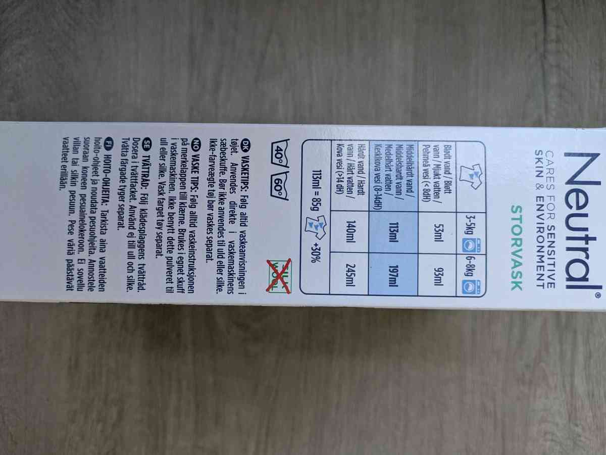 NEW UNOPENED Hypoallergenic Laundry Detergent from Denmark