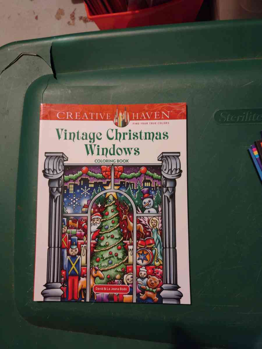 Vintage Christmas Windows Coloring book