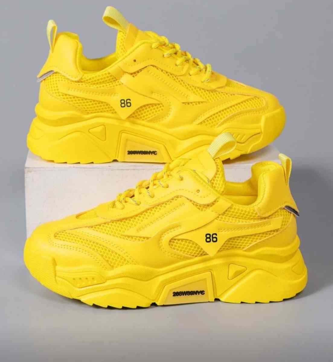 Bright Yellow Sneakers size 7