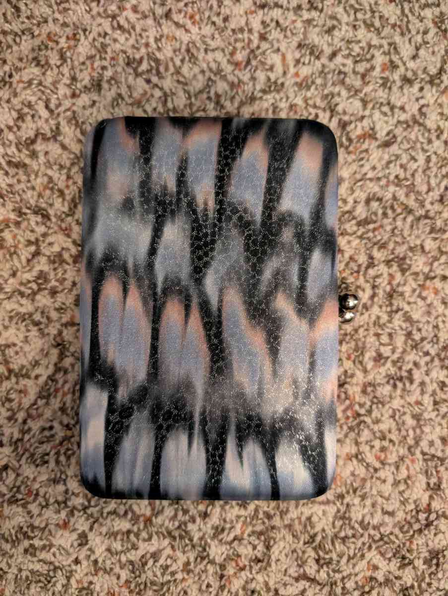 Black and gray with a hint of pink wallet