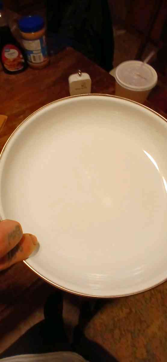 vintage blue willow skillet