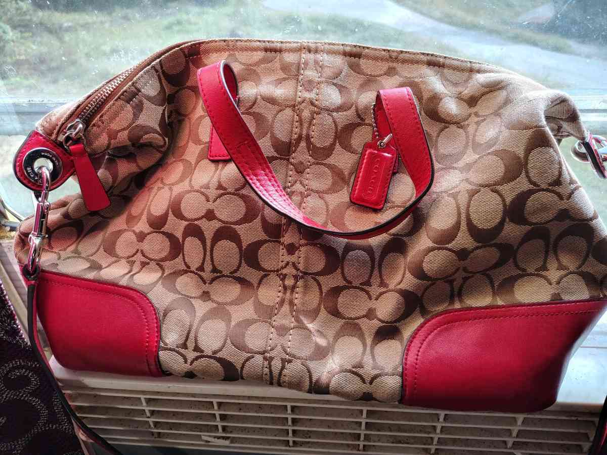 coach purse with checkbook cover