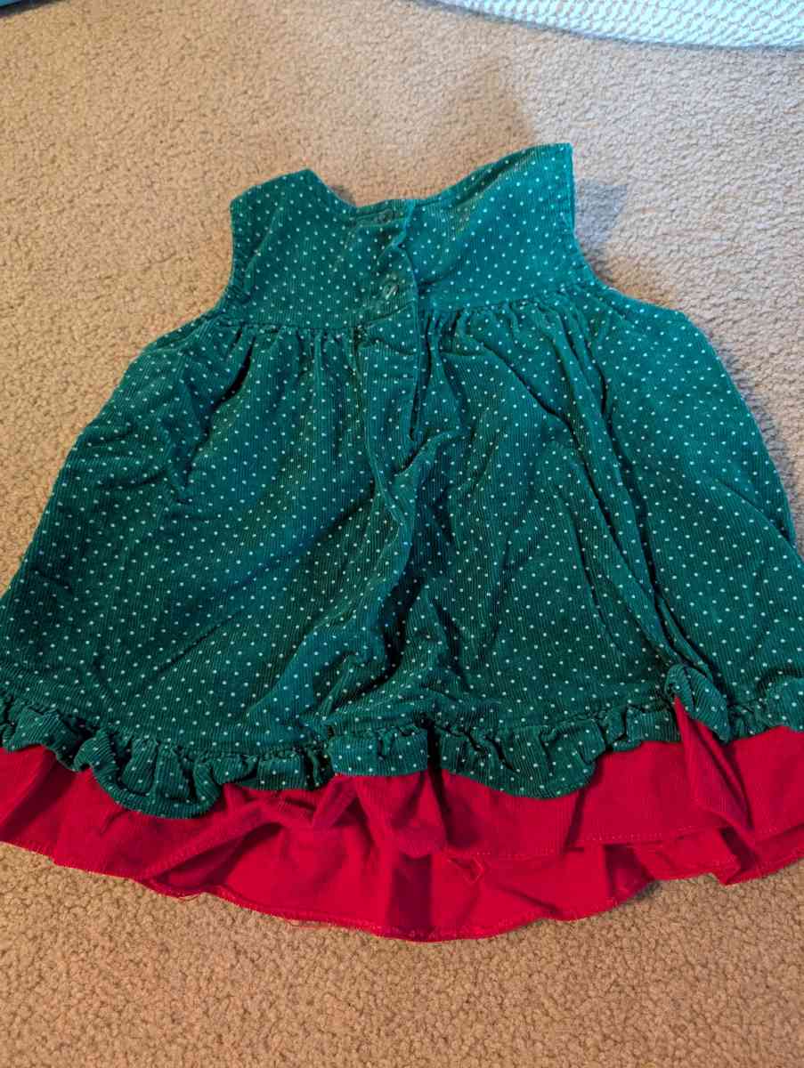 Girl Christmas dress with ginger bread girls
