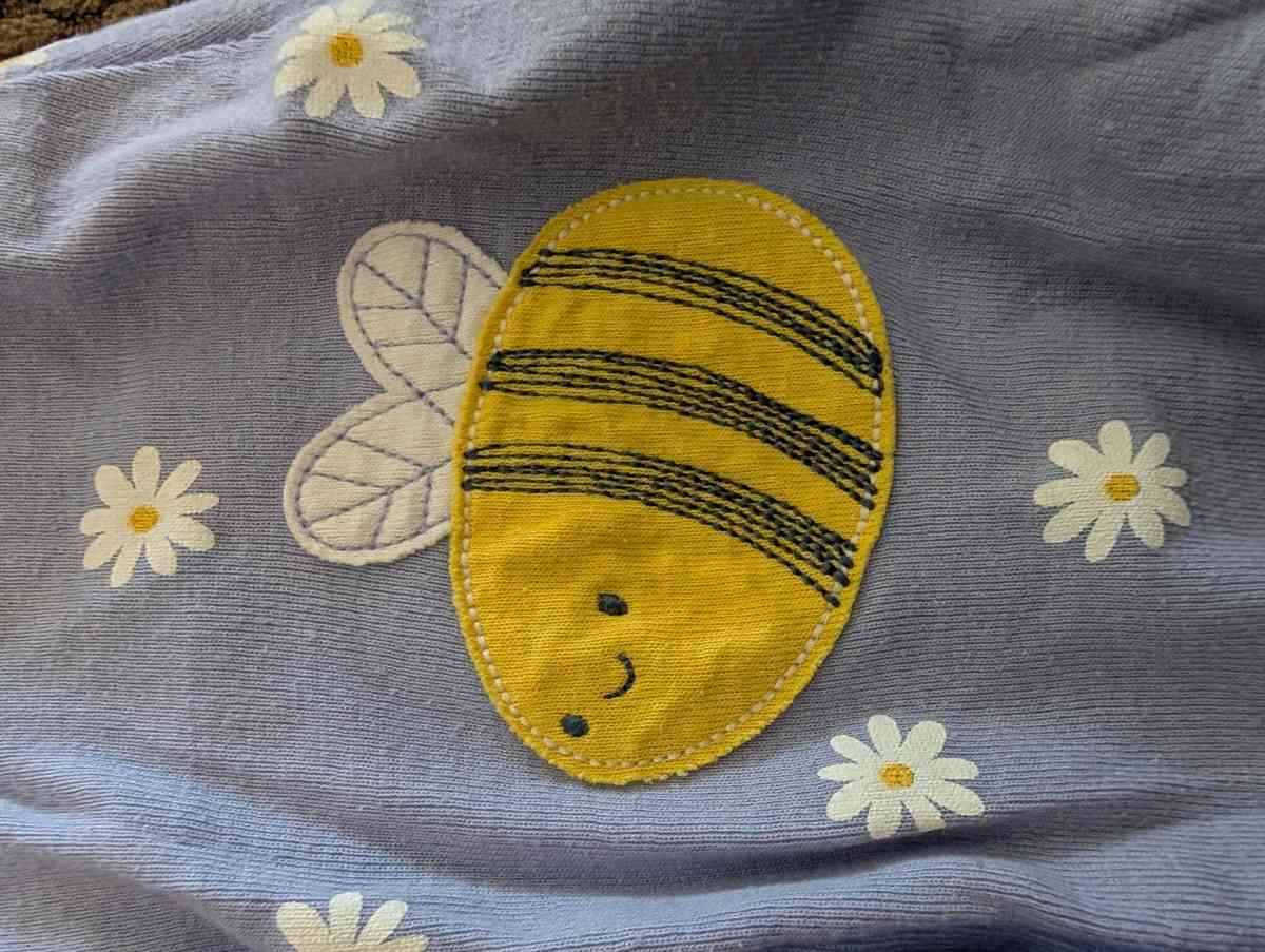 Baby Purple romper with bee