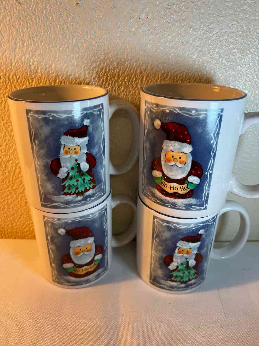 Christmas mugs set of 4