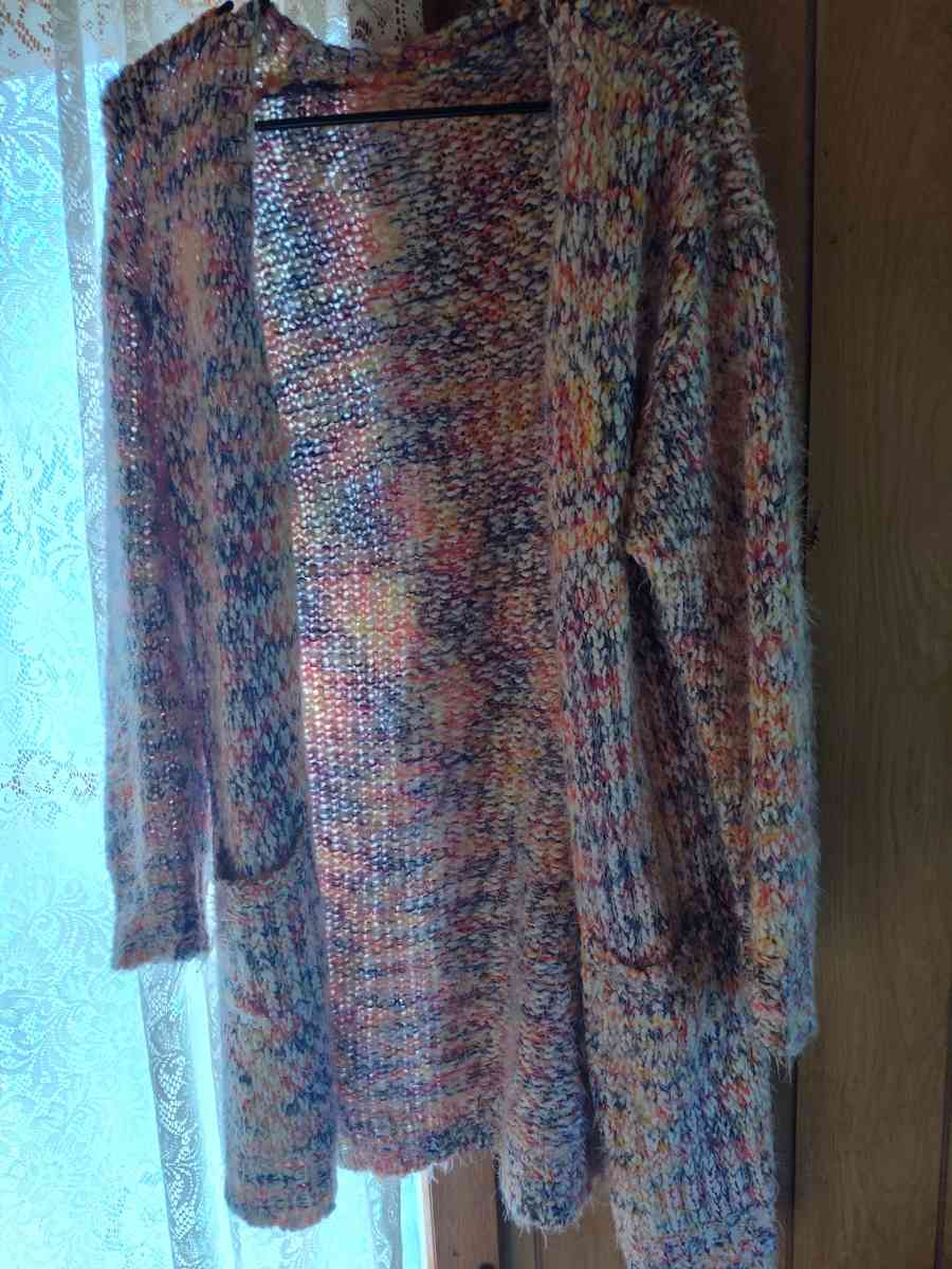 Colorful cardigan very fuzzy Shein Medium