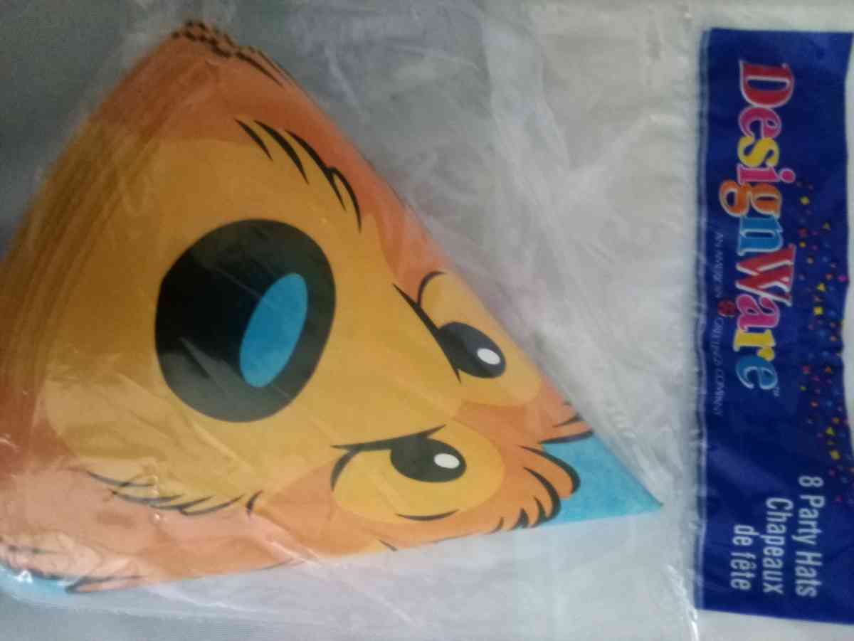 8pack 5x bear in the big blue house party hats